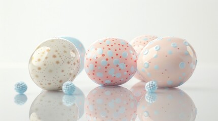 Colorful eggs on a table, perfect for Easter designs