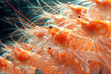 The Underwater Dance of Colors A Stunning Shrimp in Its Habitat’s Embrace