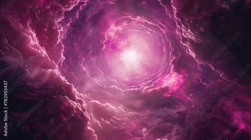 Poster a striking swirl of purple and red against a dark sky. suitable for various design projects
