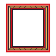 Square red or yellow frame border for a4 size paper Certificate mockup frame vector illustrations generated by Ai