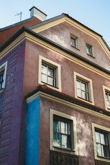 Low-angle shot of a big house in Poznan, Poland
