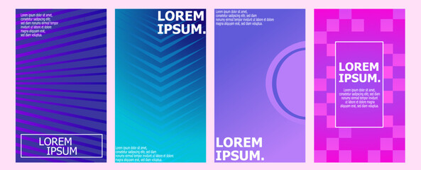 Vibrant business card template with an abstract design vector set