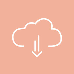 Cloud icon download vector