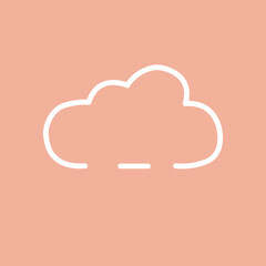 Subtraction symbol cloud vector