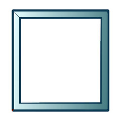 Square blue frame border mockup vector illustrations on white background generated by Ai