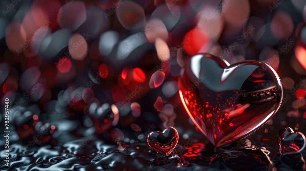 Poster A heart shaped object on a table, suitable for various romantic concepts