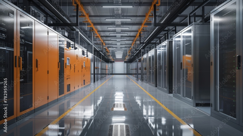 Poster data center rendered in 3d.....