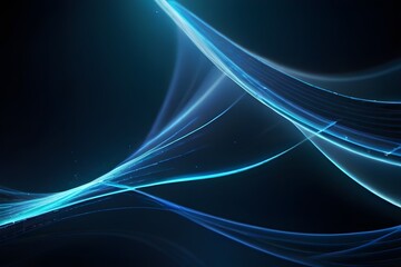 beautiful abstract wave technology background with blue light digital effect corporate concept Generative AI