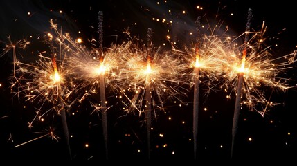 The New Year is celebrated with fireworks - obrazy, fototapety, plakaty