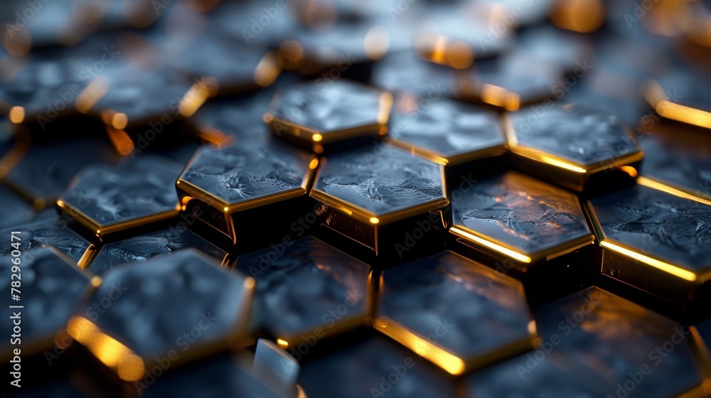 Poster abstract 3d hexagonal background.