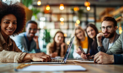 Virtual Team Collaboration: Diverse Colleagues Video Conferencing, Working Remotely on Business Project