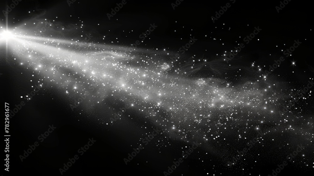 Poster Light burst with transparent glow effect. Star burst with sparkles