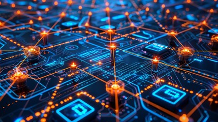 Digital Connectivity: A 3D vector illustration of digital devices forming a network