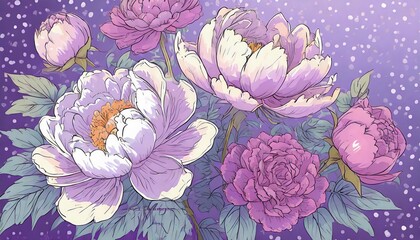 the ethereal beauty of flowers in bloom, masterfully rendered in soft pastels