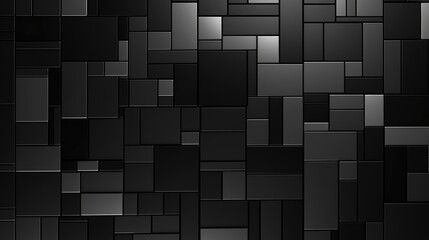 Abstract Geometric Black Cube Pattern