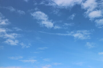 white clouds with blue sky