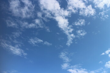 white clouds with blue sky