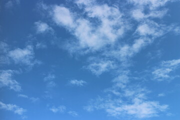 white clouds with blue sky