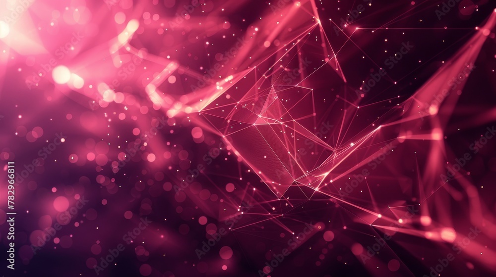 Leinwandbilder Detailed abstract polygonal space background with triangles and diagonal lines. Science. Futuristic polygonal background. Wallpaper.