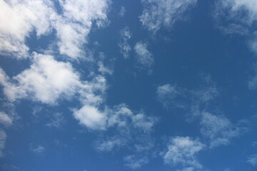 white clouds with blue sky