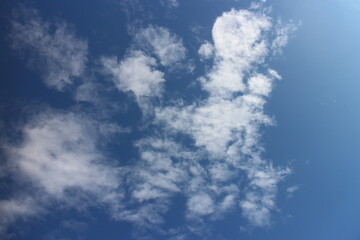 white cloud with blue sky background