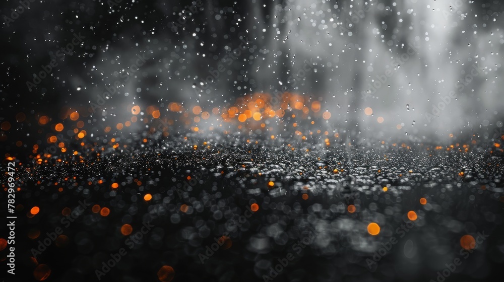 Aufkleber a texture of rain and fog overlayed on a black background