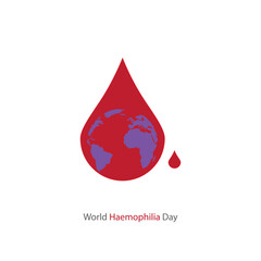 Obraz premium World Haemophilia Day, blood drop idea, world map design for banner, poster, vector art. illustration. 17 April.