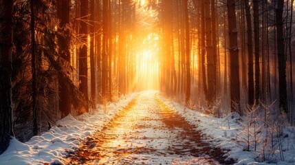 Sunlight filtering through dense forest, ideal for nature backgrounds