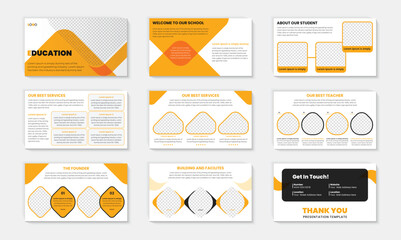 Education powerpoint presentation slides template design with great educational ppt background design and Presentation for flyer, leaflet, marketing, advertising banner templates