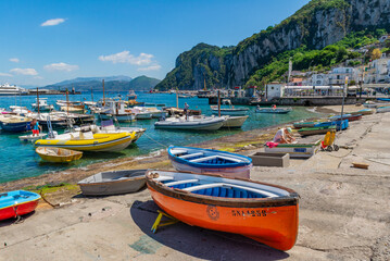 Fototapeta na wymiar the wonderful island of Capri, amalfi coast, bay of naples, italy