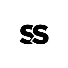 Letter S and S, SS logo design template. Minimal monogram initial based logotype.