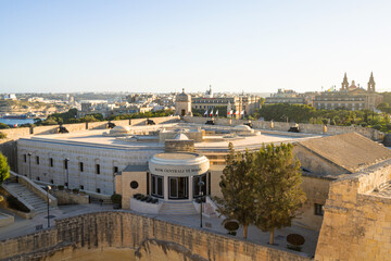 THe central bank of Malta building in Valletta.