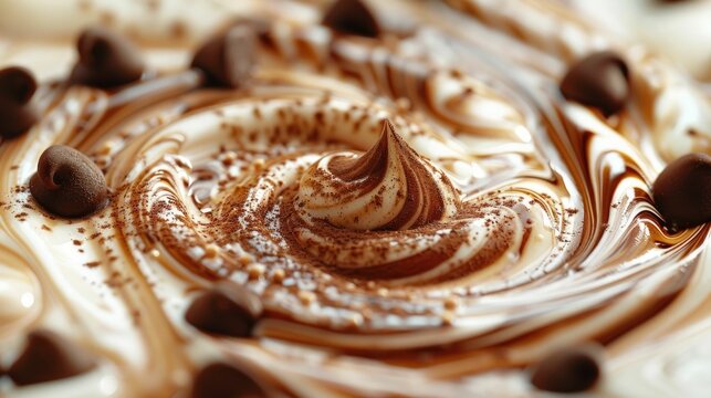 Mocha Swirl Artful Combination of Chocolate and Coffee in Creamy Delight