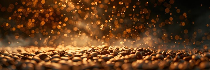 Transformative Roasting Captivating Journey of Coffee Beans Evolving Under Radiant Heat