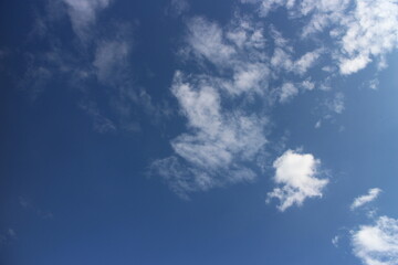 Summer blue sky cloud gradient light white background.