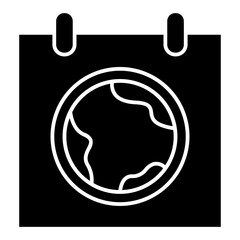 Fototapeta premium Earth day calendar icon, Earth Day related vector.
