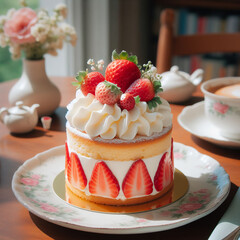 딸기 생크림 케이크