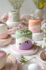 Delicate cake. Bright cake for children