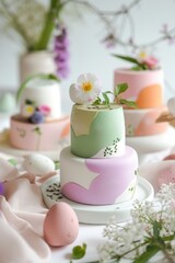 Delicate cake. Bright cake for children