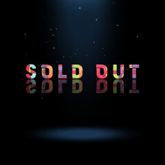 Naklejka na ściany i meble 3d animation graphics design, sold out text effects