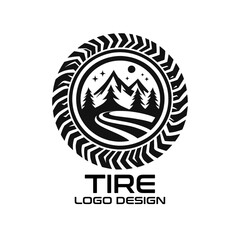 Tire Vector Logo Design