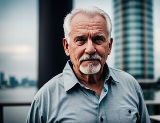 Old Man on a Rooftop