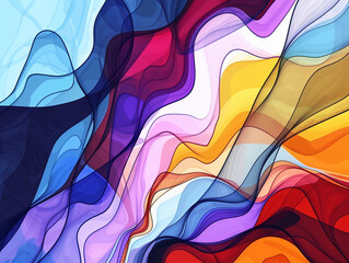 Fluid Color Waves Abstract