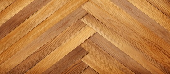Wooden floor in herringbone pattern