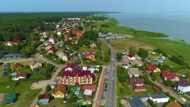 Beautiful Landscape Main Street Katy Rybackie Krajobraz Aerial View Poland