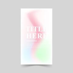 Naklejka premium Creative story background, blurred, green ,blue and green, gradient, pastel color, minimalist, Vector