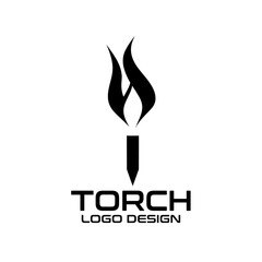 Torch Vector Logo Design