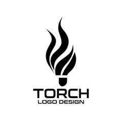 Torch Vector Logo Design