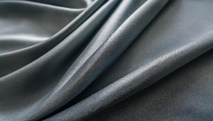Fototapeta premium Black gray satin dark fabric texture luxurious shiny that is abstract silk cloth panorama background with patterns soft waves blur beautiful.