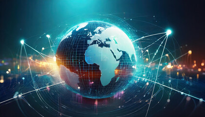 Communication technology Global world network and telecommunication